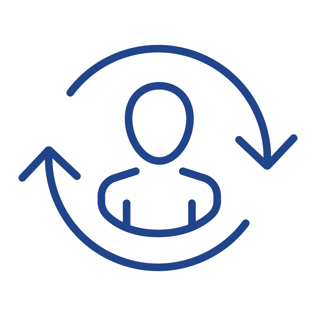blue person icon transcend