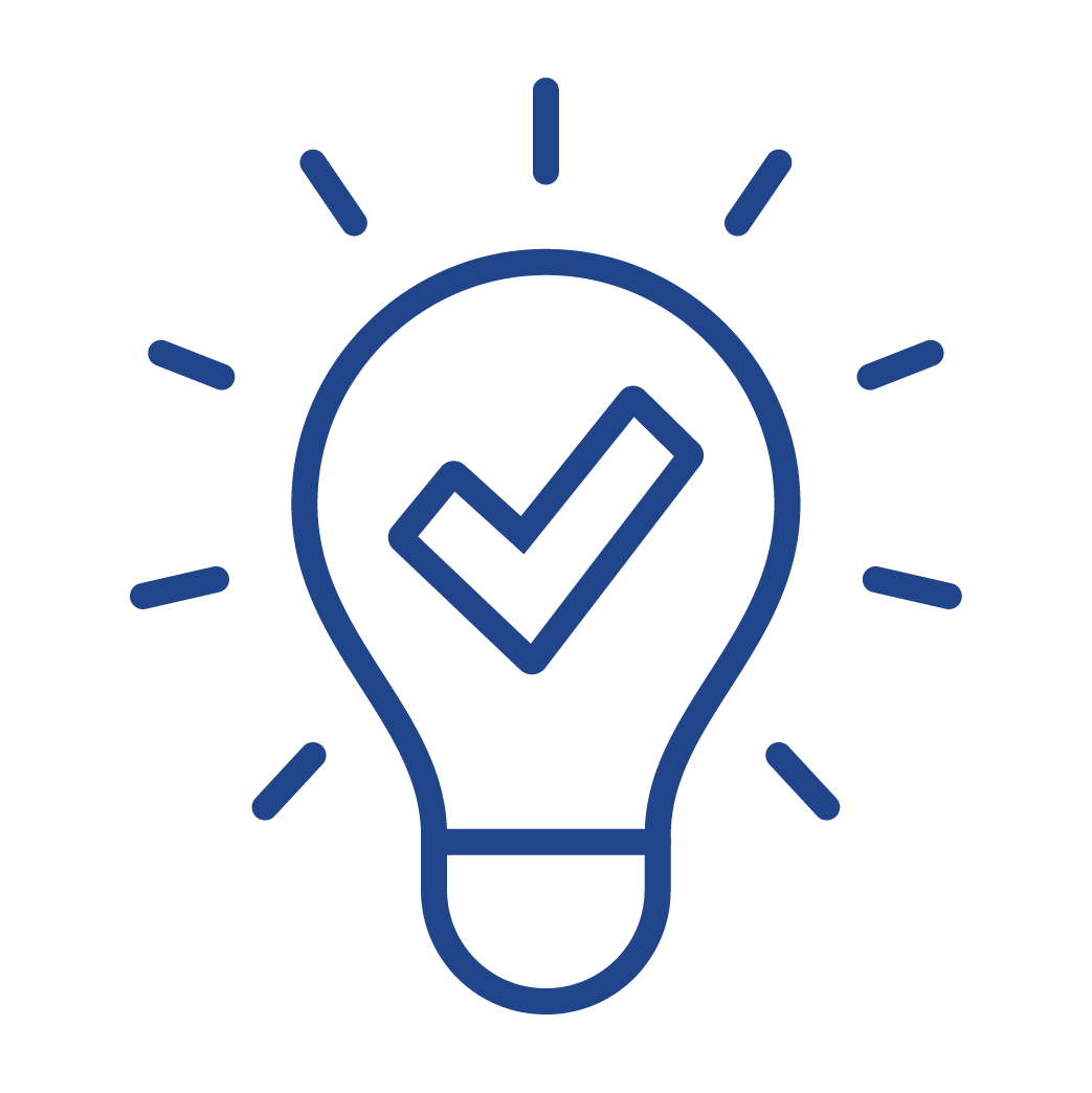 blue lightbulb icon